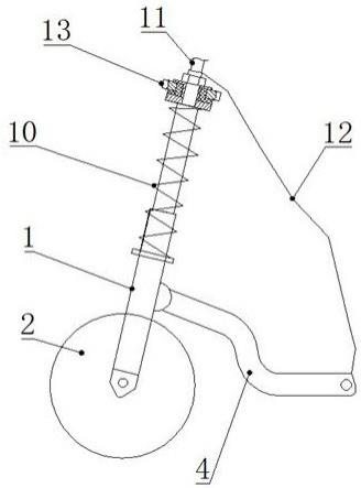 一种三轮摩托车前悬架的制作方法